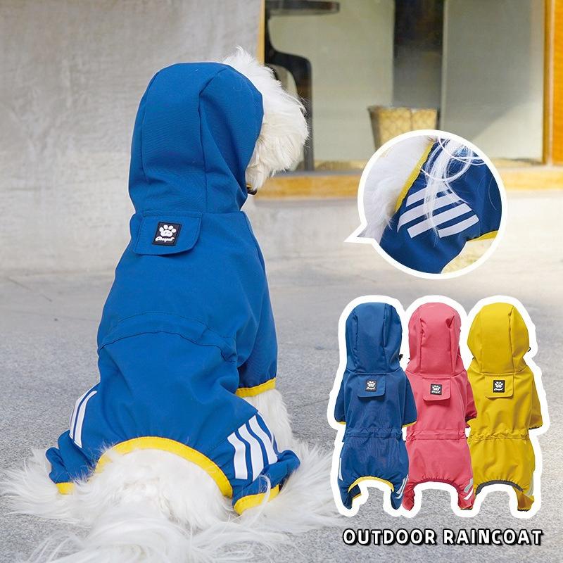 Waterproof Dog Raincoat Full Coverage 4 Legs Pet Jacket for Small Medium Dogs Teddy Bichon Pet Dog Clothes for Small Dogs