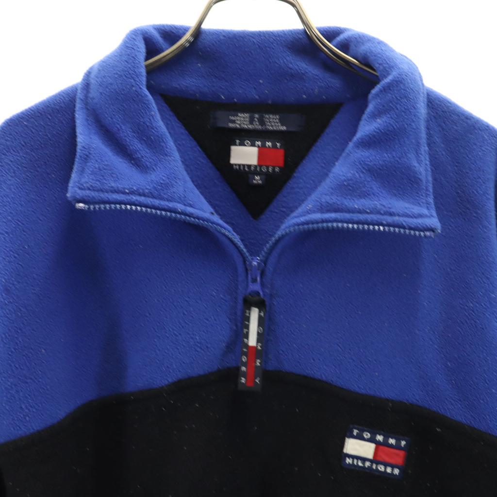 TOMMY HILFIGER 90s Old Flag Tag Long sleeve Half zip fleece Wear M blue Men's Used