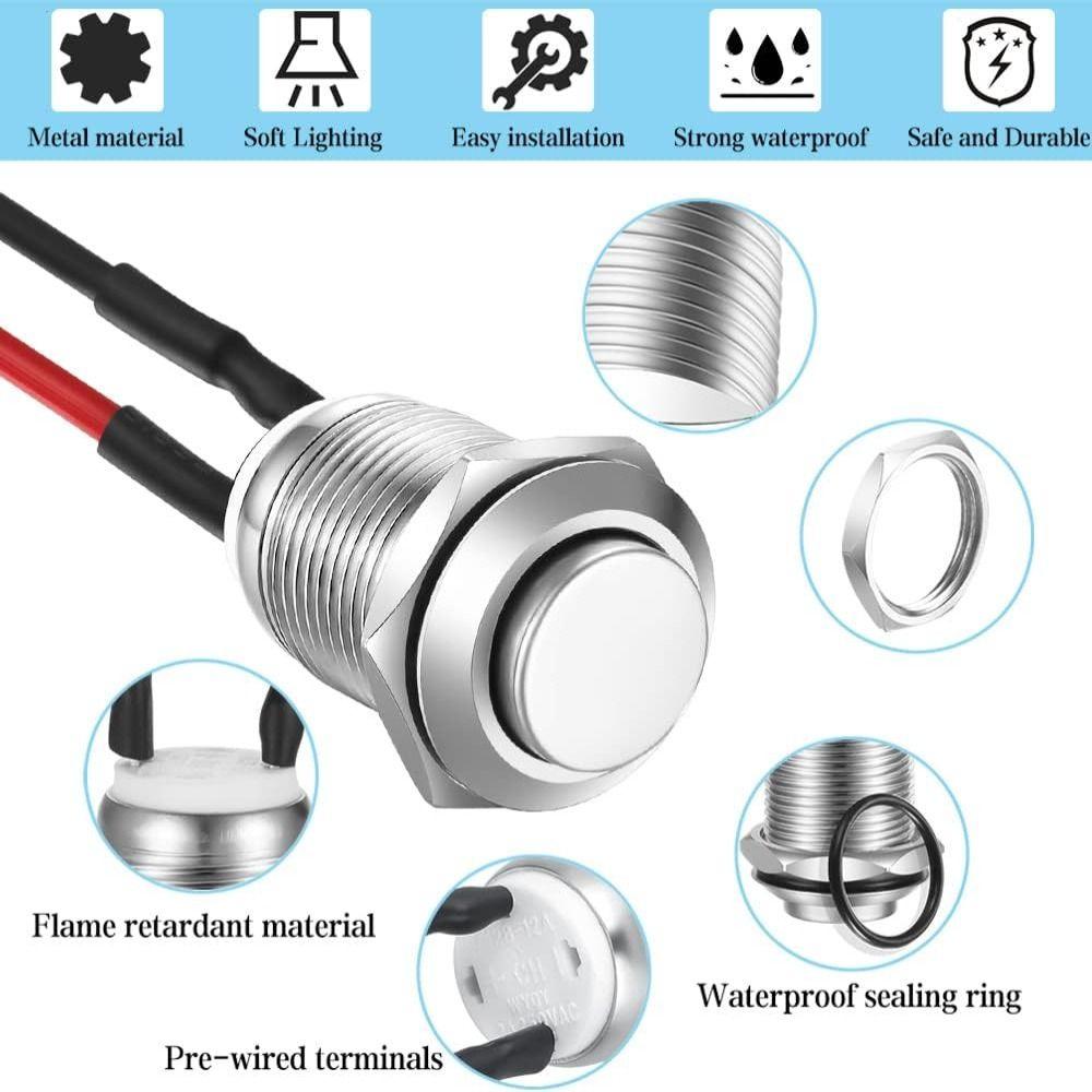 Self-Locking Push Button Switch Latching  Durable