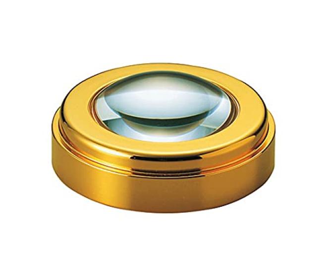 Clear Optics PO-540 Desk Magnifier, 5x Magnification, 40mm, Gold-Plated Body