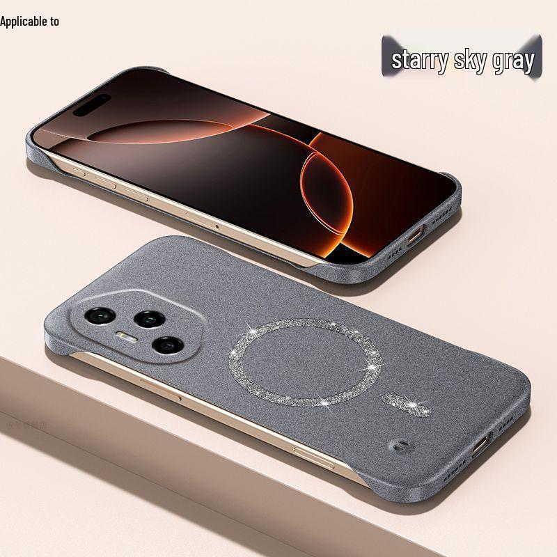 Honor 300 Pro Magnetic Glitter Rock Sand Case: Ultra-Thin, Heat-Dissipating, Hard Shell