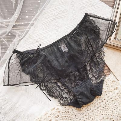 Roupa íntima feminina Doce Fofa Pequena Fada Renda Calcinhas Borda Sexy Baixa Calcinhas Femininas