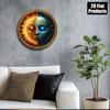 Modern Abstract Sun Moon Metal Wall Art Geometric Aluminum Plaque Living Room Decor