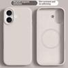For iPhone 16 Case Compatible with MagSafe Liquid Silicone+PC Phone Cover