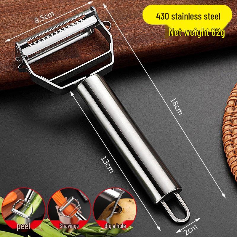 304 Stainless Steel Multifunctional Julienne & Fruit Peeler