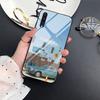 Natural Scenery Fundas Case pro Samsung Galaxy A71 A72 A70 A73 A53 A13 5g A03 A22 A21s A03 Core A42 A52 Luxusní skleněný kryt Coque