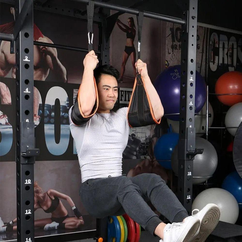 2pcs Nylon Abdominal Muscle Cantilever Rip-Resistant Hanging Belt Suspension  Pull Up Training