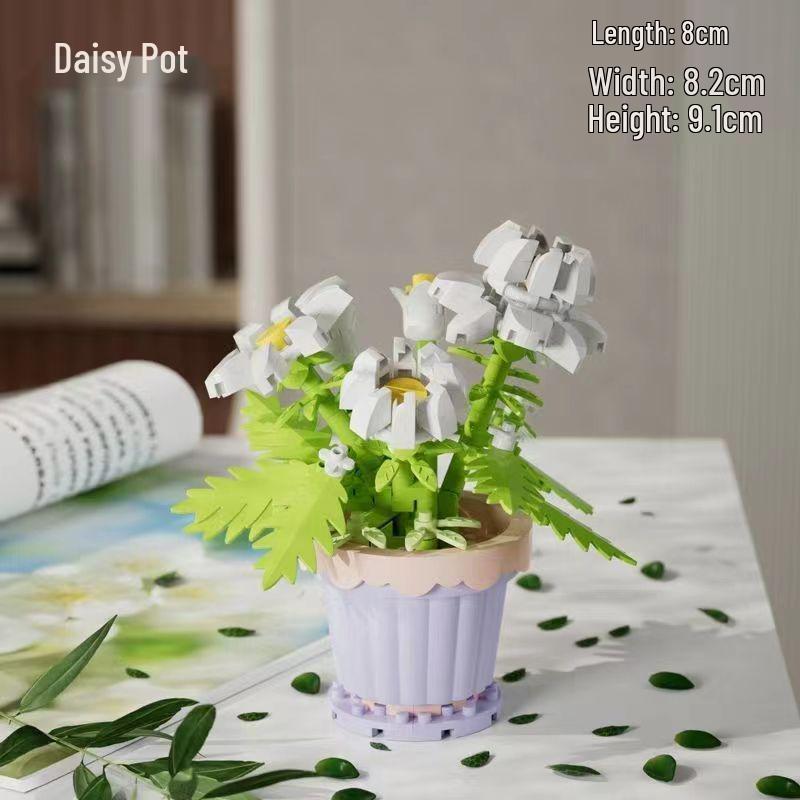 Flower Fairy Sunflower Butterfly Building Blocks - Compatible with Lego, Small Parts, Assembled Ornaments.