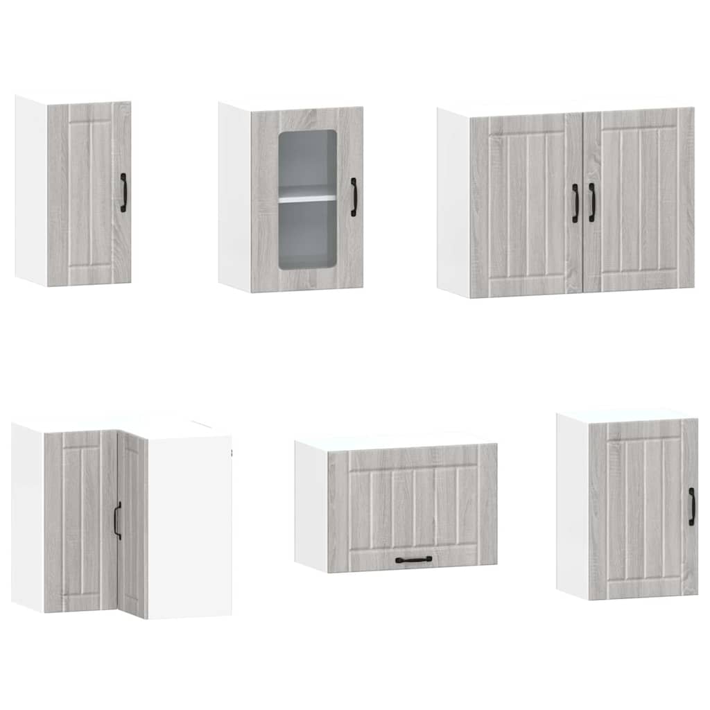 Kalmar 11-Piece Kitchen Cabinet Set Sonoma Oak Grey