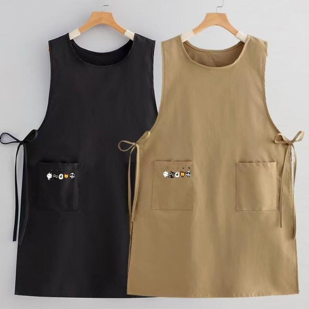 Waterproof Long Vest Apron with Pockets Pinafore Aprons New Painting Apron Kitchen Use