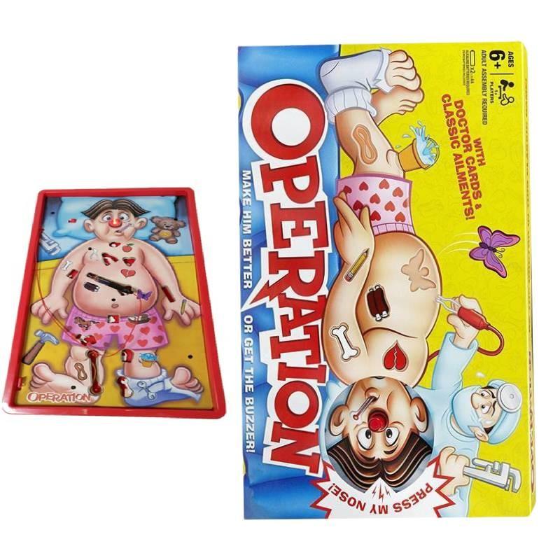 

Класична гра «Операція» Інтерактивна іграшка Санта-Клаус з веселою музикою та звуками червоний