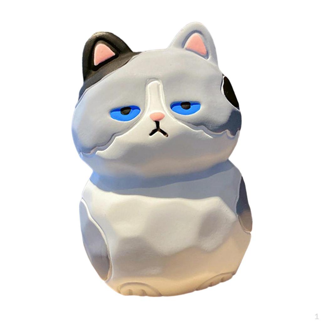 Adorable Cat Sculpture for Home Decor - Charming Feline Figurine Office or Bedroom
