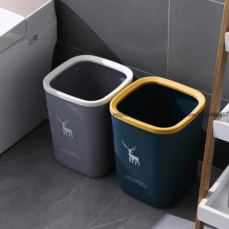 Druckring Mülleimer, Hochwertiger Kunststoffbehälter, Wohnzimmer, Großes Fassungsvermögen, Haushaltsprodukte, Mülleimer für die Küche