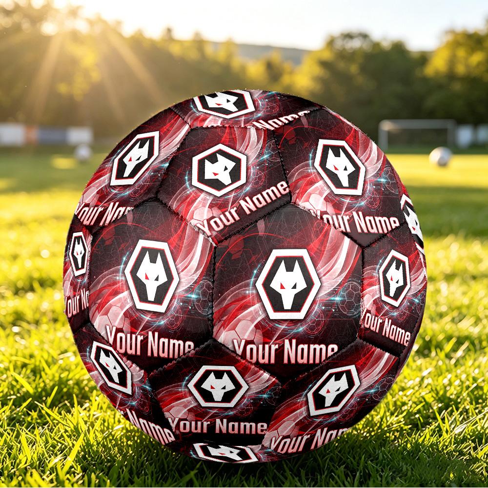 Personalized Size 5 Football Wolverhampton Wanderers Football Pattern Outdoor Game Sports Ball Gift
