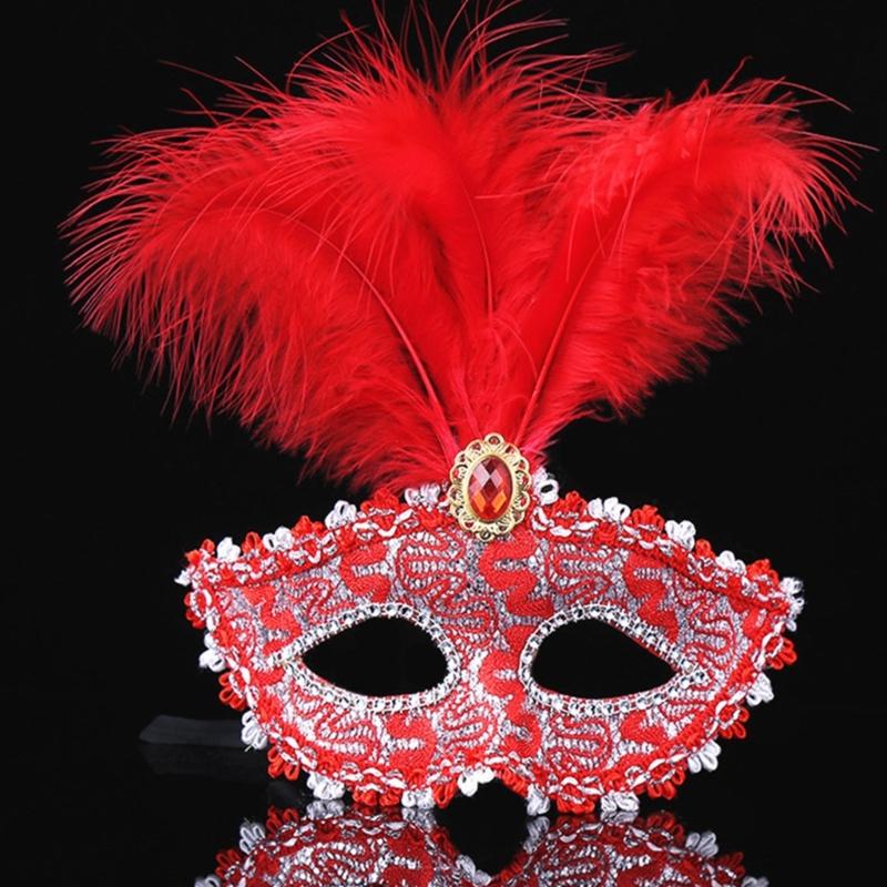 Masquerade Feather Mask for Women Venetian Mask Party/Balls Prom/Wedding/Wall Decorations Mardi Gras Mask Costume Mask