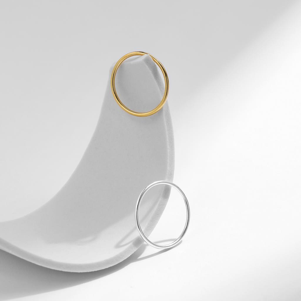 MODIAN Anillos Minimalistas Finos Apilables de Plata de Ley 925 Moda Clásico Color Dorado Joyería Fina Para Mujer Niña Regalos de Fiesta