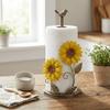 Anti-Skid Flower Shaped Tissue Holder Freestanding Paper Towel Rack  Dining Table