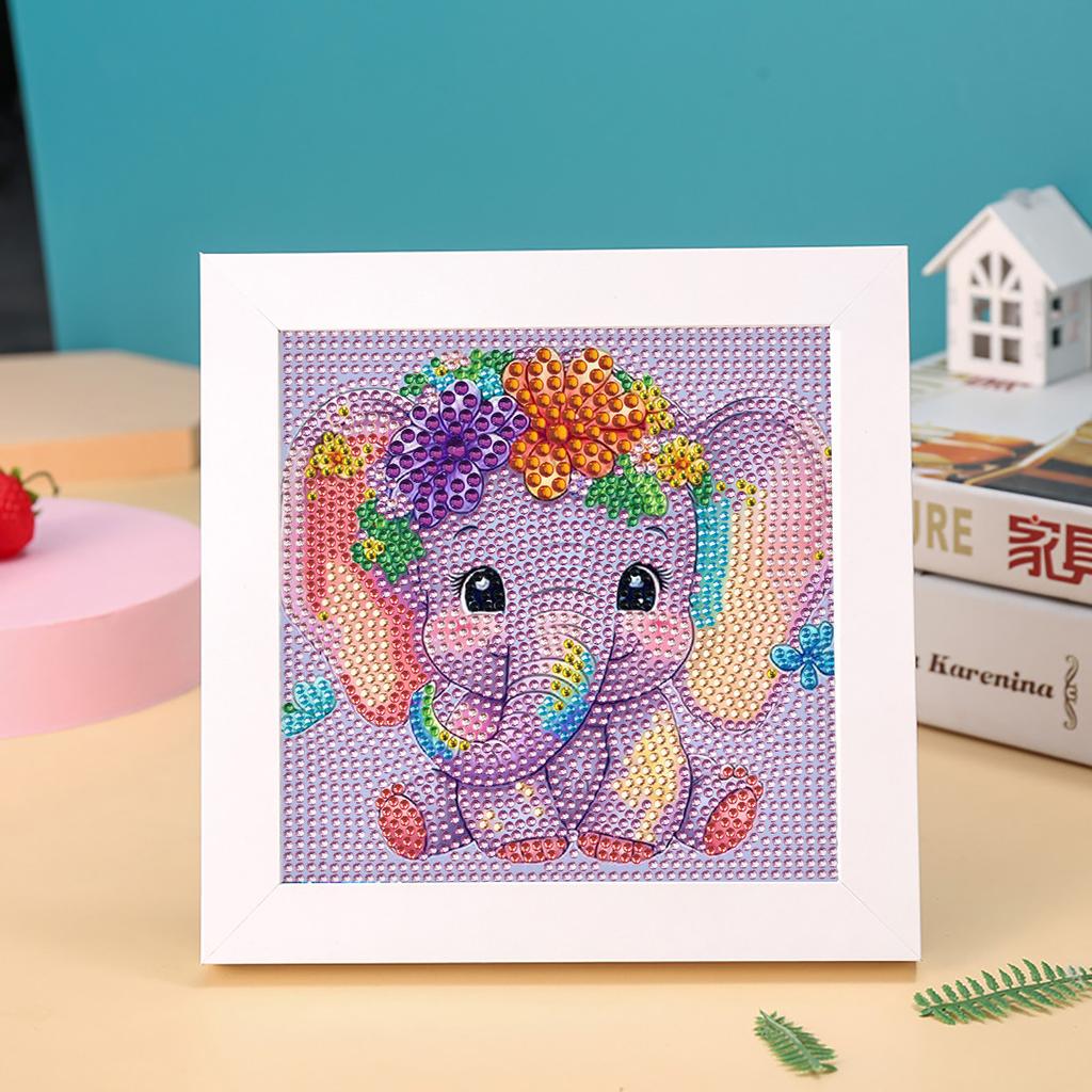 Kids Full Drill 5D Diamond Painting Kit, Cartoon Animal Handmade Diy Diamond Paste Decor Art