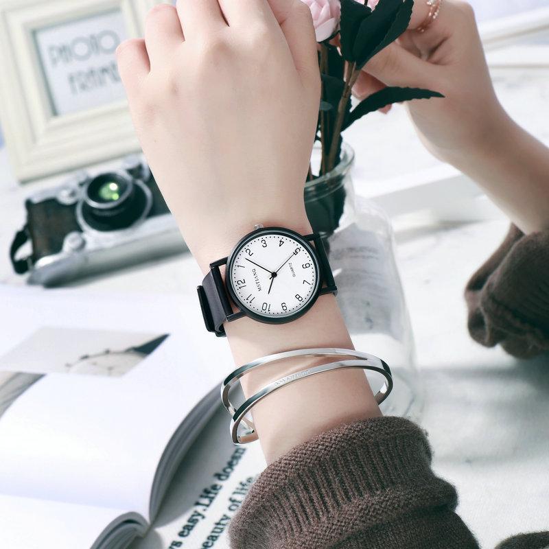Trend Watch, Female Student Simple Trend Ulzzang Casual Male Atmosphere Retro College Style Couple Watch