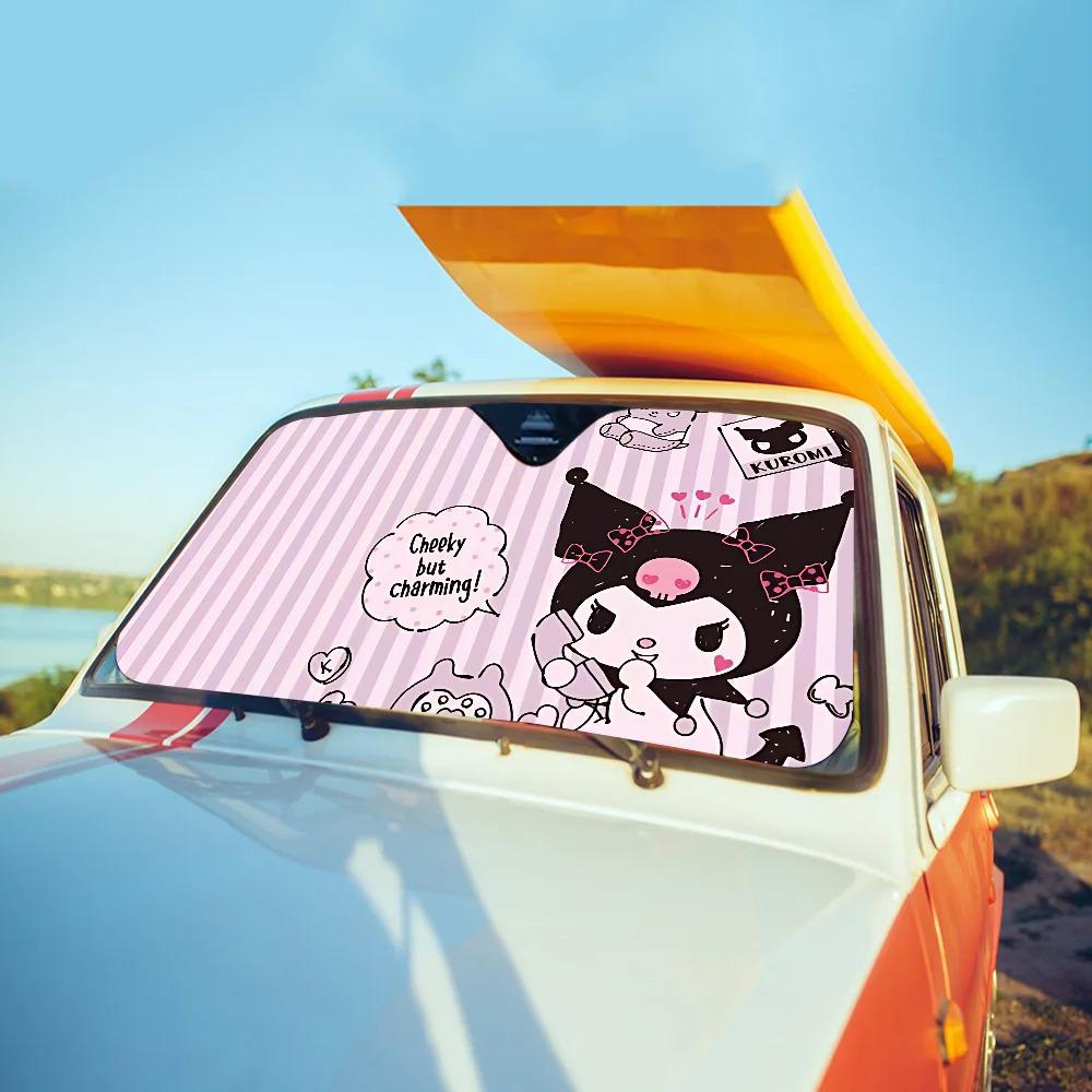 Kuromi Car Sunshade Windshield - Fun Sun Protection