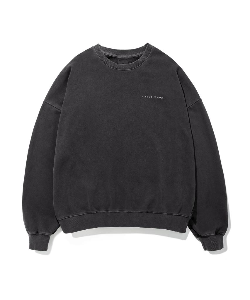 Peullukeu Blue Wave Pigment Sweatshirt Dark Gray Fmt757