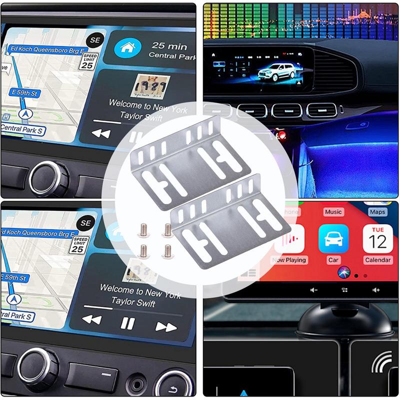 2 Din Car Radio MP 5 Installation Mounting Accessories Holder Support Screw Universal Car M P5 Mounting Accessories Frame