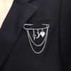 Modern Chain Lapel Pin Ornament Statement Style Badge Chain Pendant Brooches