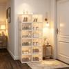 Chic Bookshelf,Stackable Shoe Storage Box,Storage Box,Modular Shoe Rack,Toy Organizer,Wardrobe,Bathroom Cabinet(only with 12Pcs storage box)