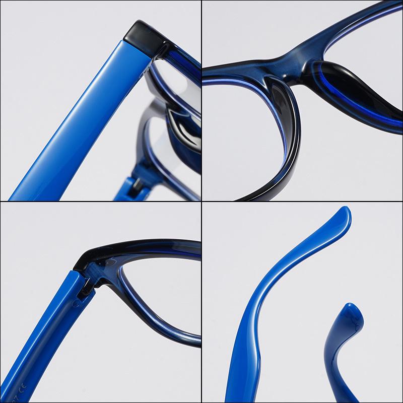 Kids' Color Block Silicone Blue Light Protection Eyeglass Frames - Rivet Design, Lens Compatible.