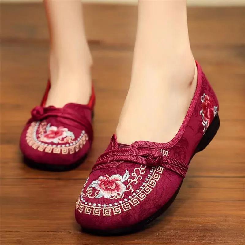 sapatos femininas women cute wine red spring slip on anti skid flat shoes for hotel work lady casual comfort flat loafers ga353