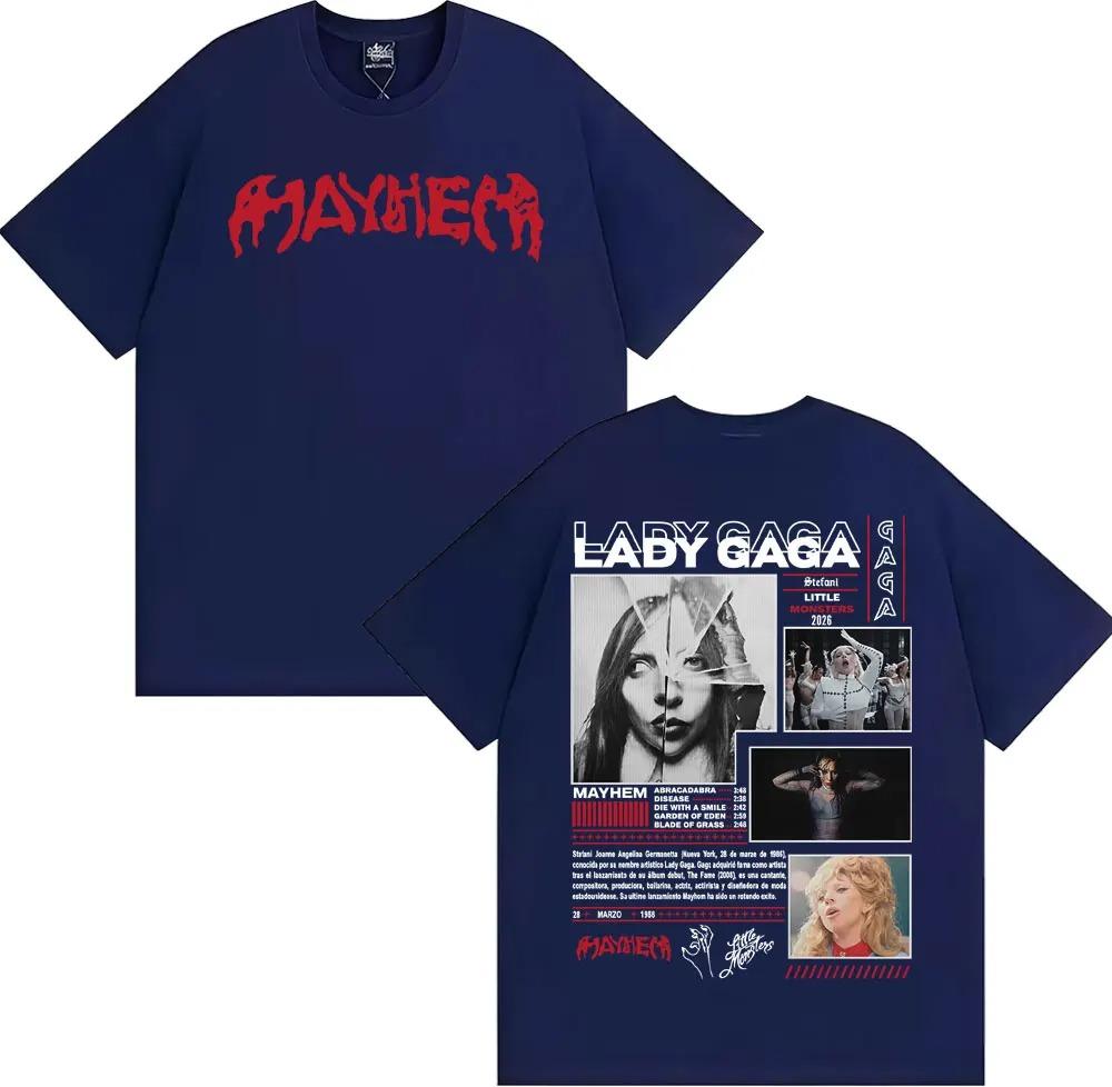 Lady Gaga Mayhem 2026 New Album Tour TShirt Unisex Fashion Aesthetic Cotton Casual Short Sleeve Women And Unisex Tshirts