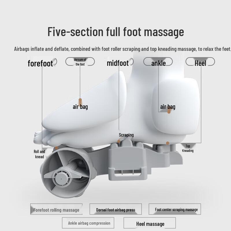 Desleep Foot Massager with Heat and UV Sterilization CN Plug (adapter Included)