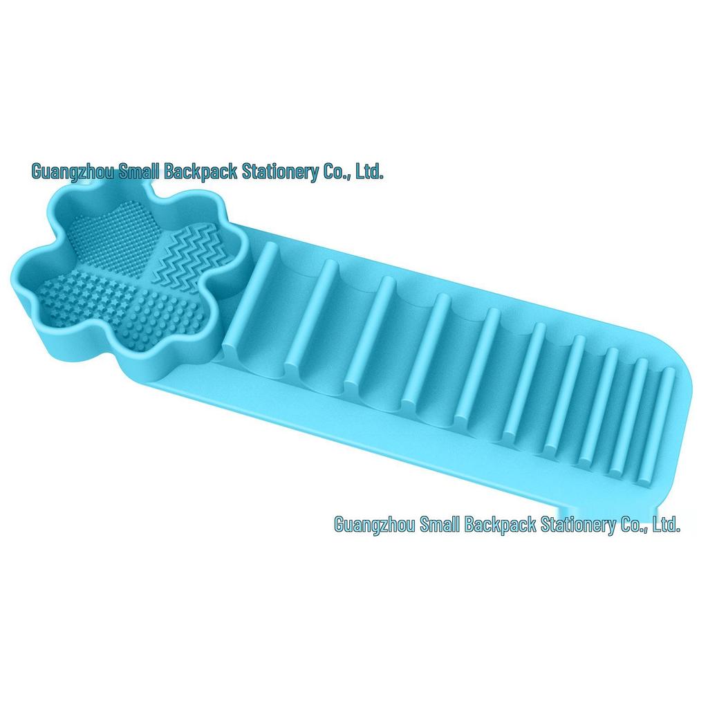 Wall-Mounted Silicone Makeup Brush Holder & Drying Rack