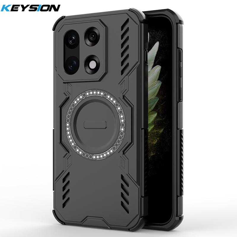 

KEYSION Hollow Heat Dissipation Case for OnePlus 15 5G Silicone+PC Magnetic Cooling Shockproof Phone Cover for One Plus 1+ 15 5G for OnePlus 15 чорний