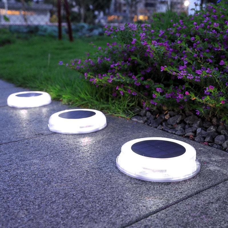 Solar LED Ground Lights Waterproof Outdoor Deck Lights Solar Powered Yard Fence Wall Pathway Landscape Lighting Decoration