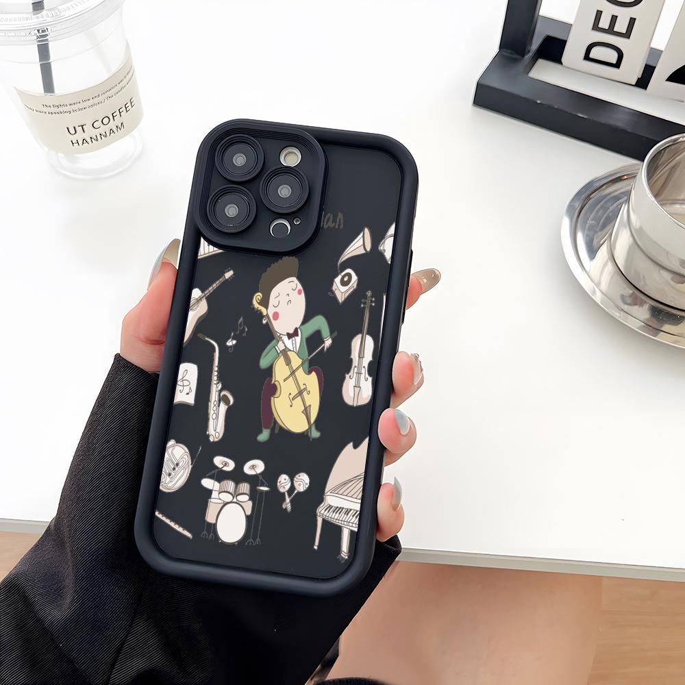 

Cartoon Cute Profession Teacher Phone Case Soft Silicone For IPhone 17 16 15 14 13 12 Mini 11 Pro Max Plus Camera Lens Protectio iPhone 15