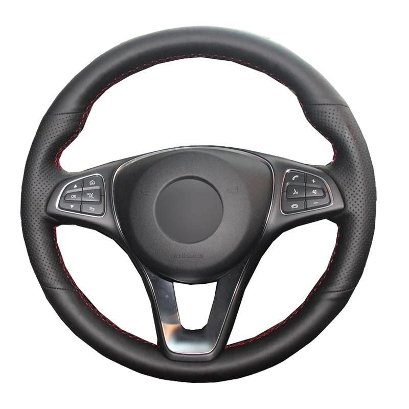 Hand Sewing Car Steering Wheel Wrap for Mercedes-Benz Vito III ( W447 ) 2015 - 2026 Circular Shape Braid On The Steering Wheel