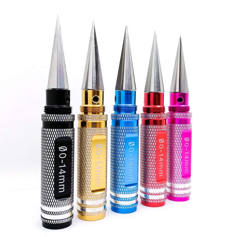 Haruhana PC Polycarbonate Hole Drilling Tool for RC Cars and Mini 4WD Polycarbonate Drills Holes from Includes Cap Reamer, Bodies, 0-14mm, (Red)