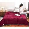 Solid Color Waterwashed Cotton Thin Summer Blanket For Home Children And