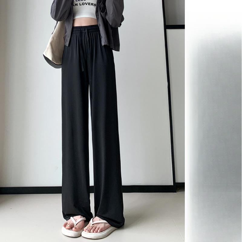 Updated Summer Updated Thin High-waisted Comfortable Fit Straight Leisure Wide-leg Pants Sunscreen Pants