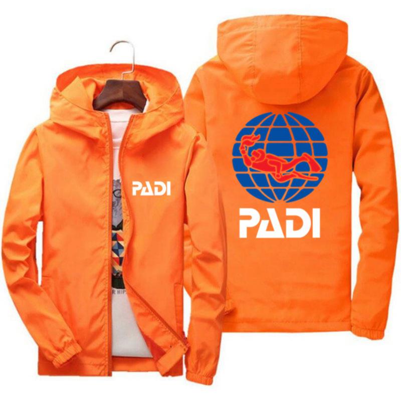 Sports bike Scuba Driver Padi zipper thin hooded windbreaker