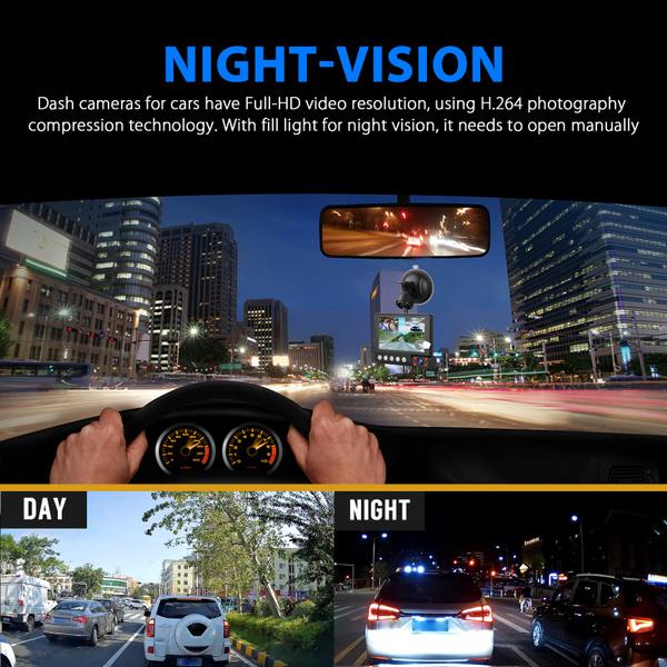 1080P Driving Recorder Car Dash Cam With 170 Degree Front Rear And Interior Cameras For Enhanced Safety And Security