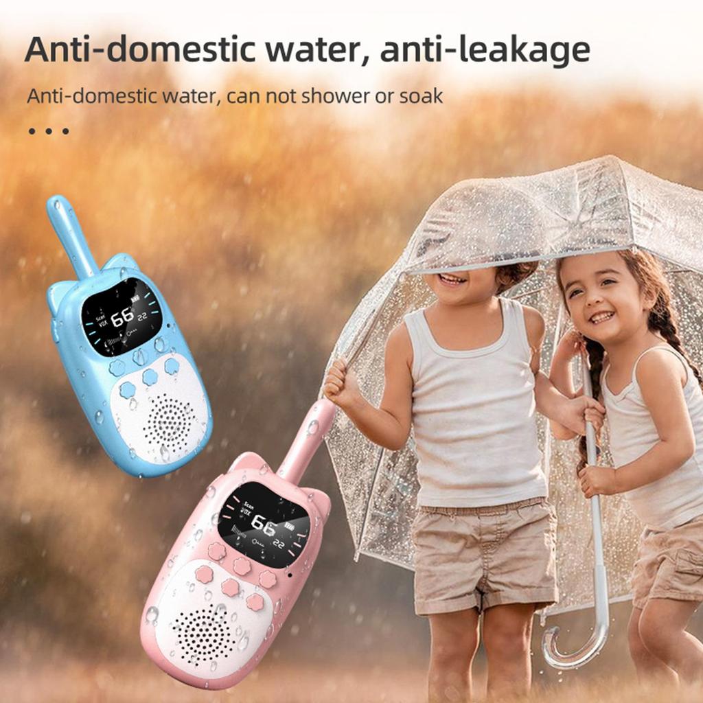2-pack Barn Walkie Talkies 22 Kanaler Tvåvägsradio 3 KM Räckvidd Handhållen Original