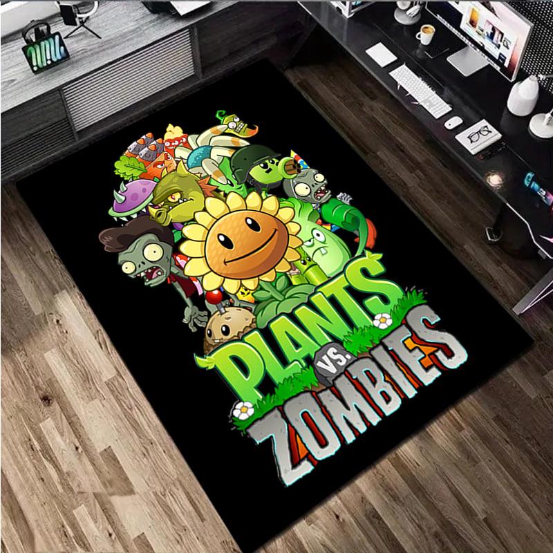 1 Stück Pflanzen V.S. Zombies Teppich - Heimteppich Büro Dekorativer Teppich Für Wohnzimmer Schlafzimmer Fußmatte Boden Teppich Computer Stuhl Bereichsteppich