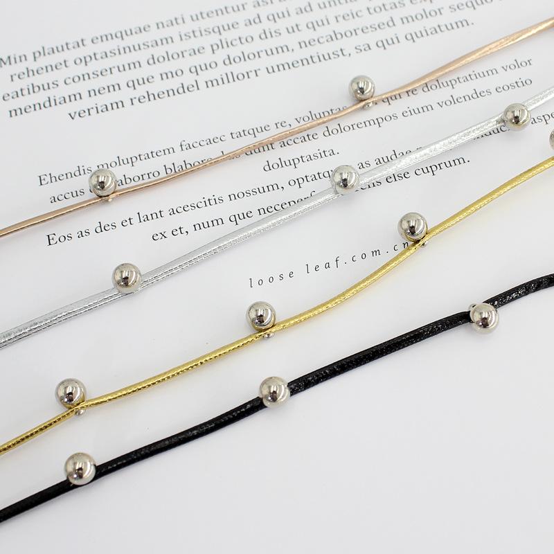 With Skirt Pu Knotted Waist Rope, Women'S Beaded Waist Chain, Dress Decorative Thin Belt.