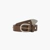 LEATHER STUD BELT_washed Brown Pull-up