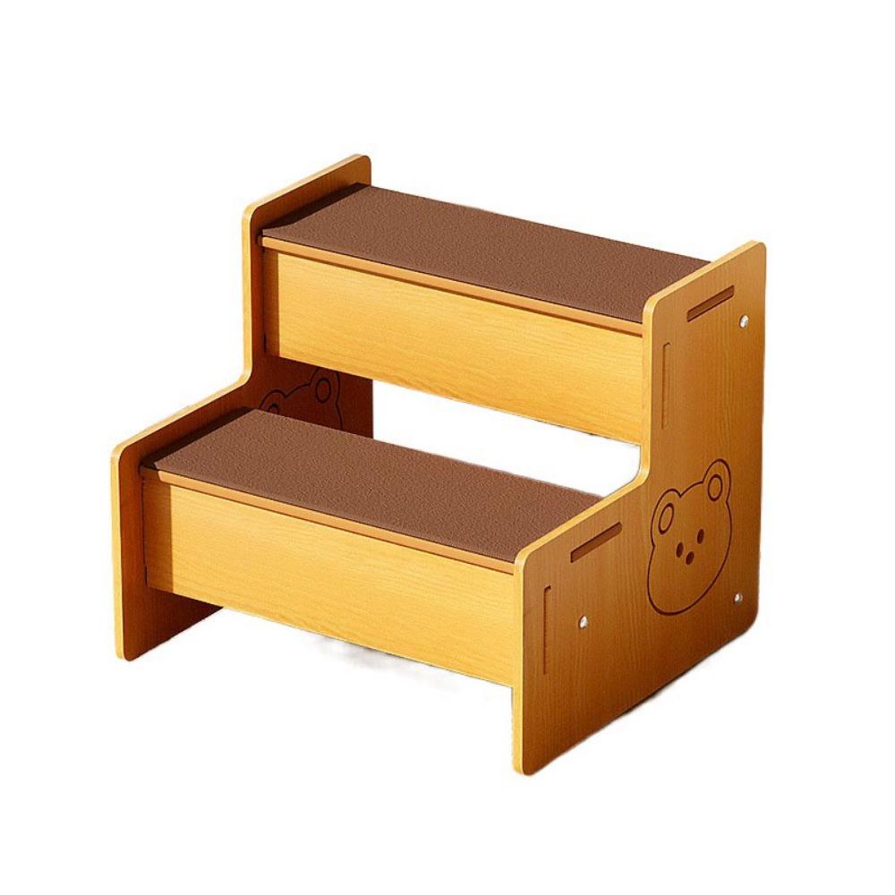 Non-Slip Wood Pet Stairs 2/3/4 Steps Pet Steps Sturdy Pet Ramp Cats Style 4