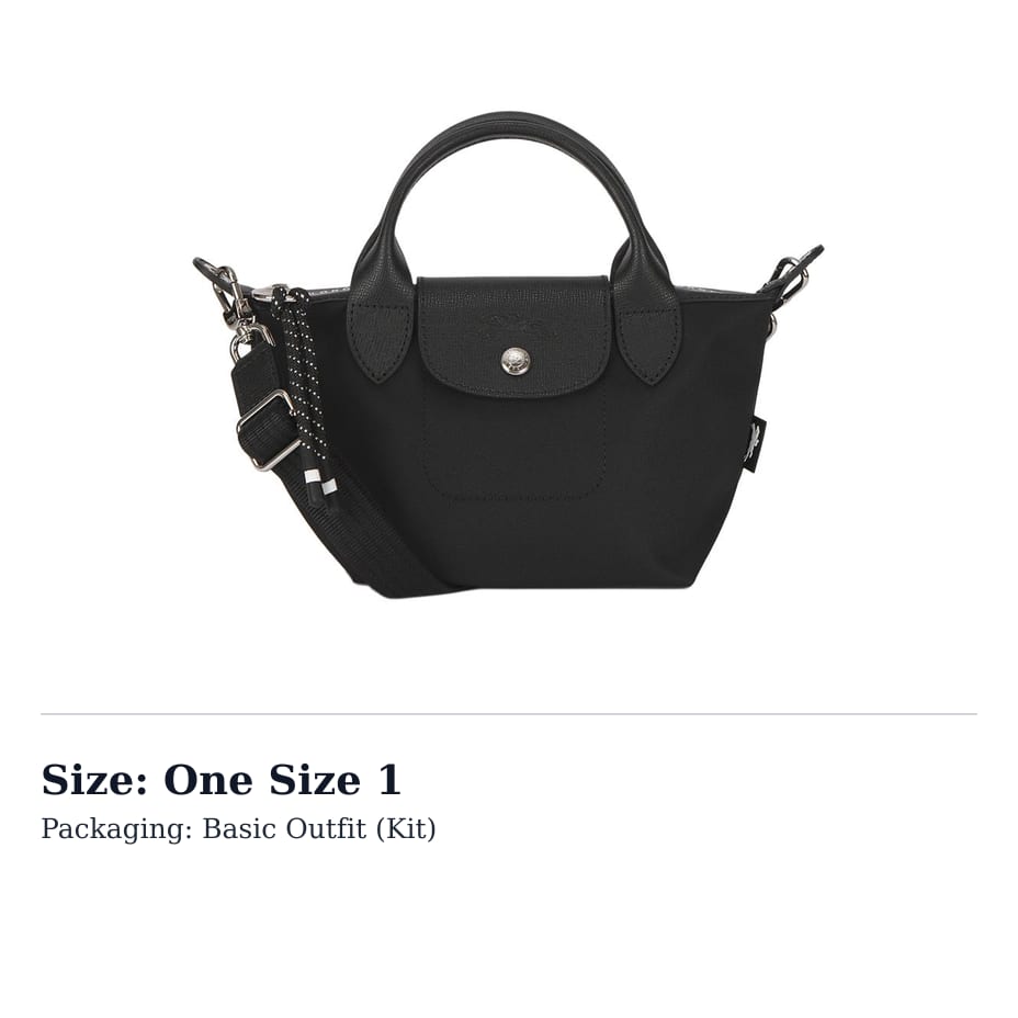 LONGCHAMP Le Pliage Energy Canvas Handbag Mini Women's Black L1500HSR001