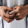  charm Buddhist Scriptures Open Adjustable Ring Feng Shui Amulet Blessing