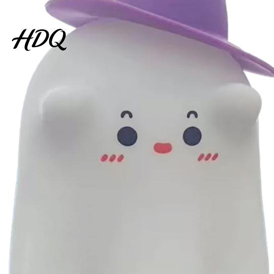 Soft Silicone Bedside Lamp Magician Ghost Night Light with Tap Sensing Control Rechargeable LED for Non-glaring Warm Bedroom Kids Room Decor,
